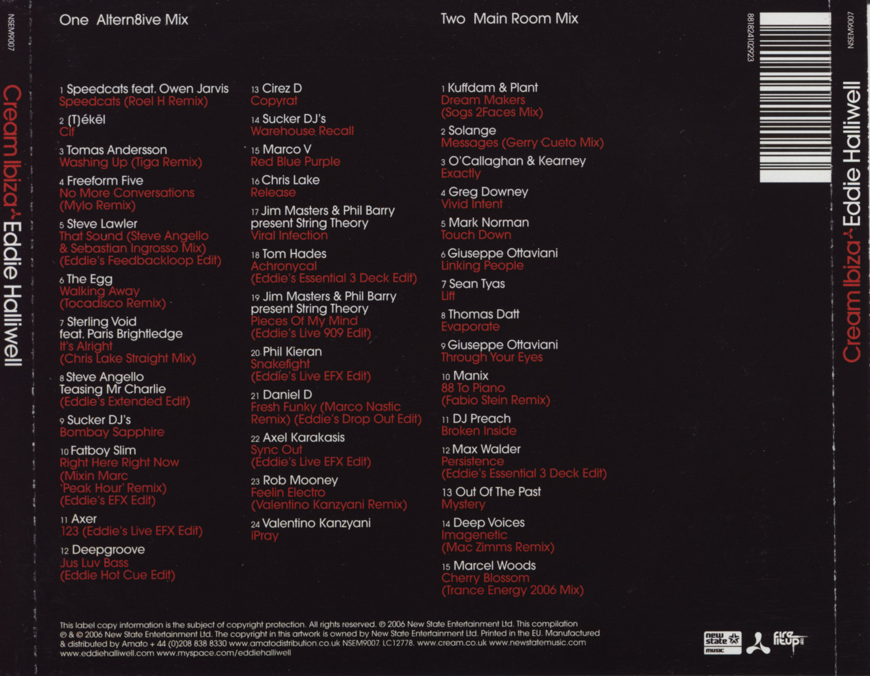 Cream Ibiza  Eddie Halliwell : Back